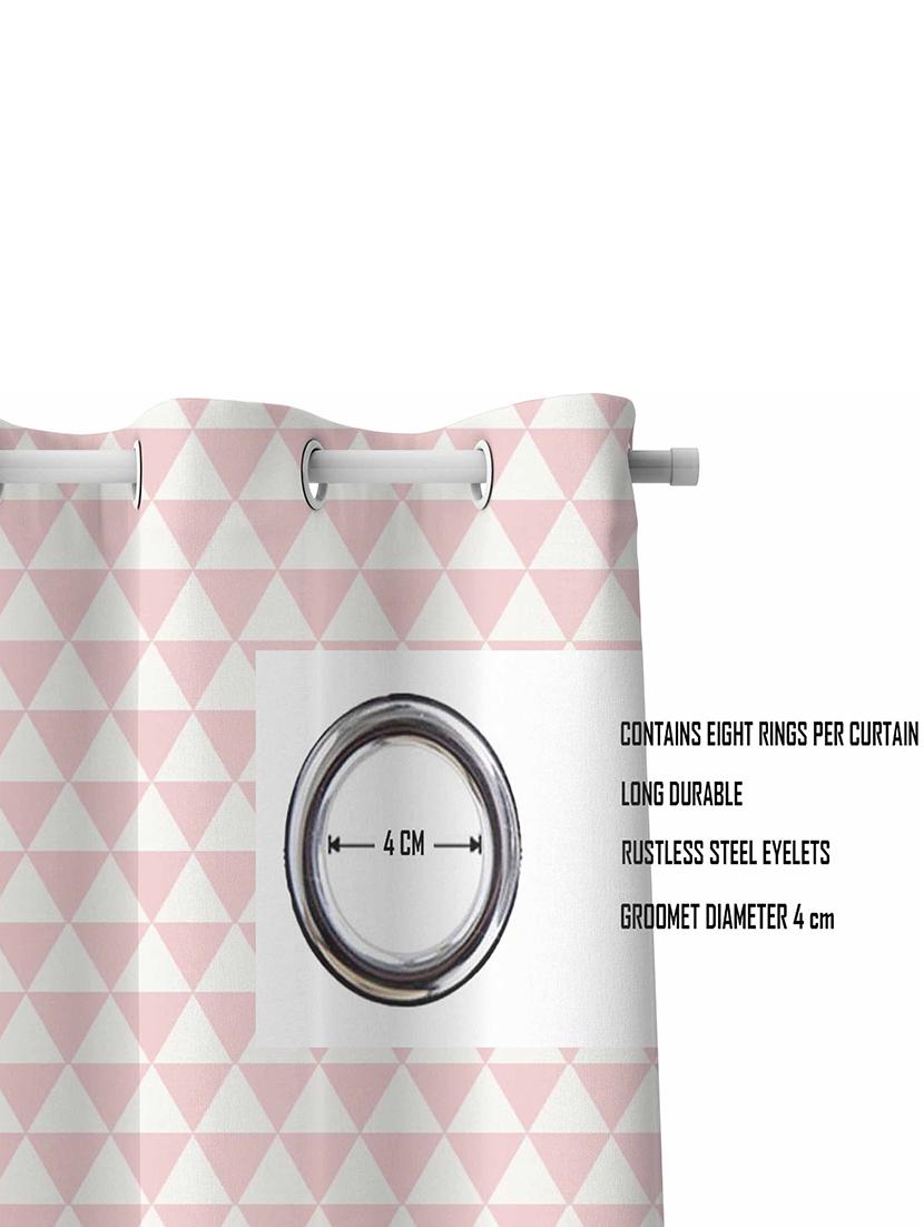 pink printed curtains - 21506206 - Standard Image - 2