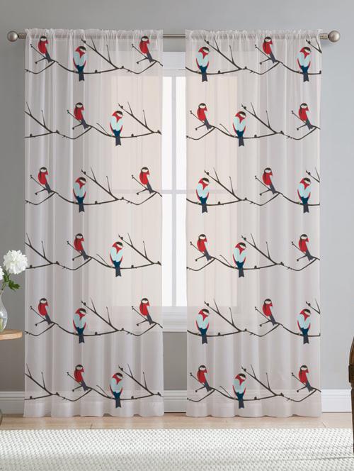 white printed curtains - 21506210 - Standard Image - 0