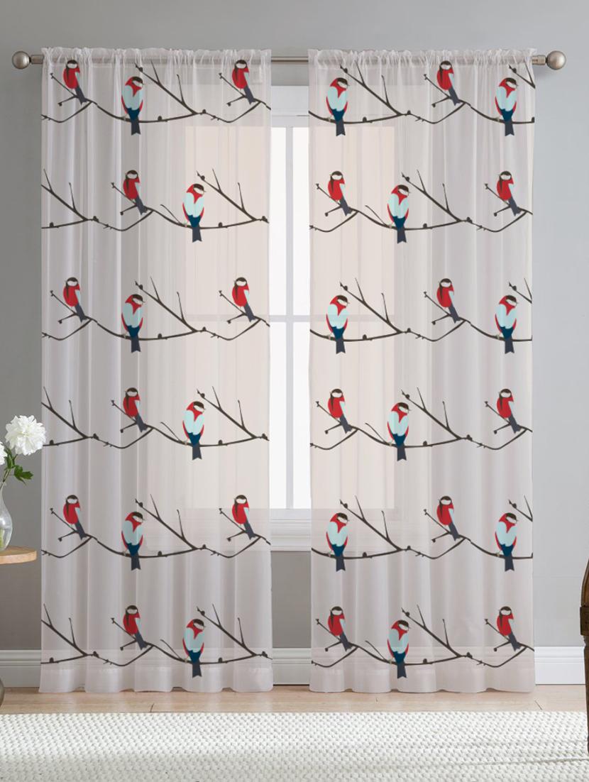 white printed curtains - 21506210 - Zoom Image - 0