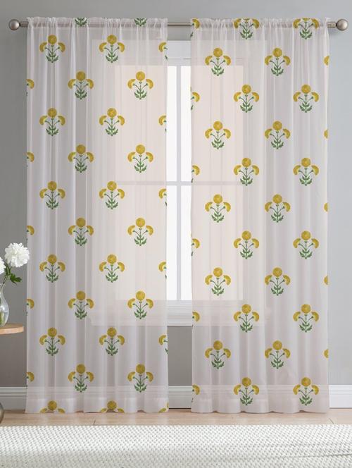 white printed curtains - 21506213 - Standard Image - 0