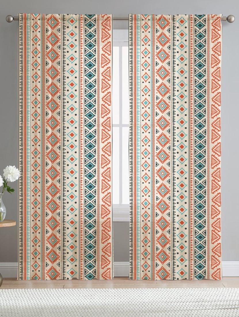 multi coloured printed curtains - 21506228 -  Zoom Image - 0