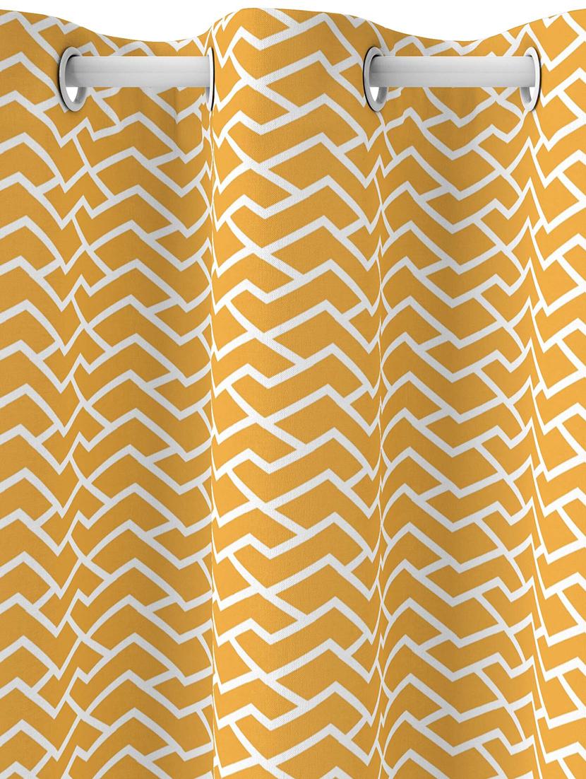 yellow printed curtains - 21506240 - Standard Image - 2