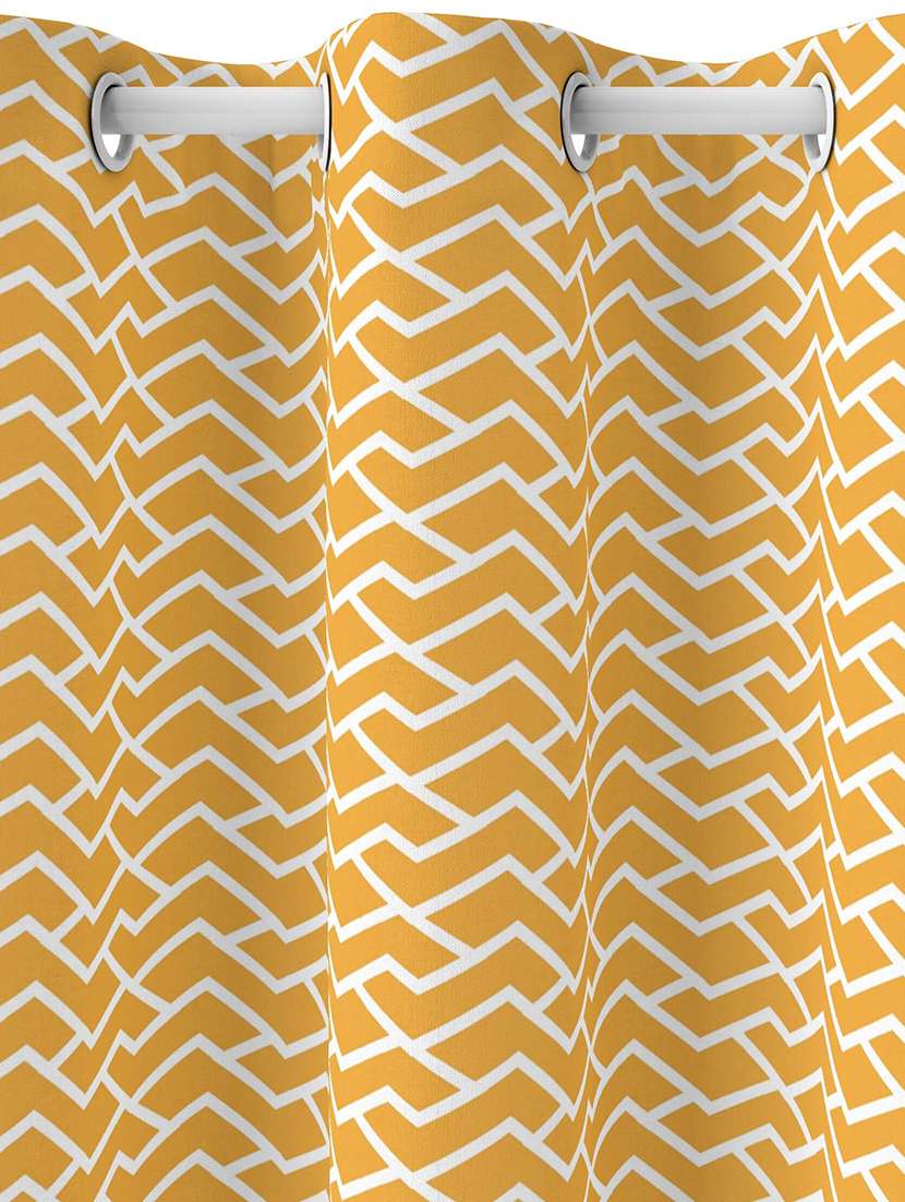 yellow printed curtains - 21506241 -  Standard Image - 2