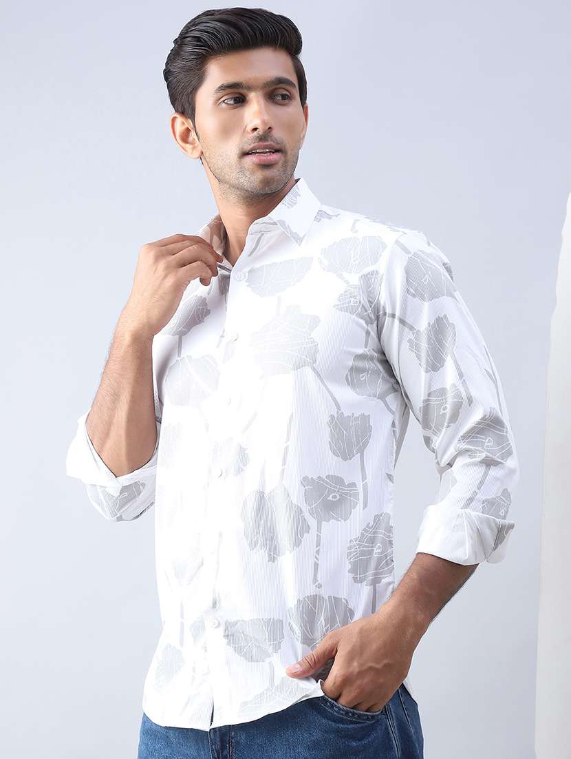 men white cotton casual shirt