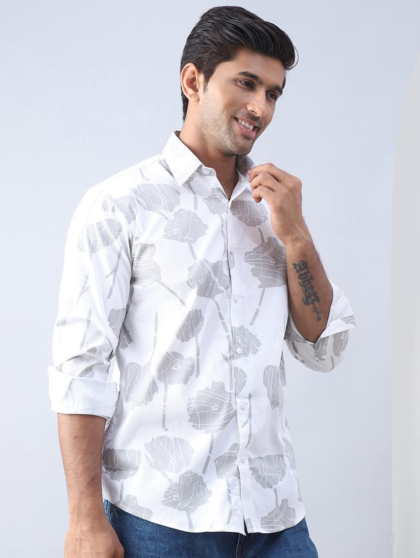 men white cotton casual shirt - 21506887 - Standard Image - 2