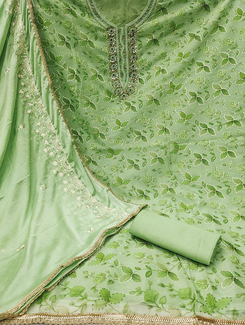 women embellished unstitched suit - 21507256 - Standard Image - 2