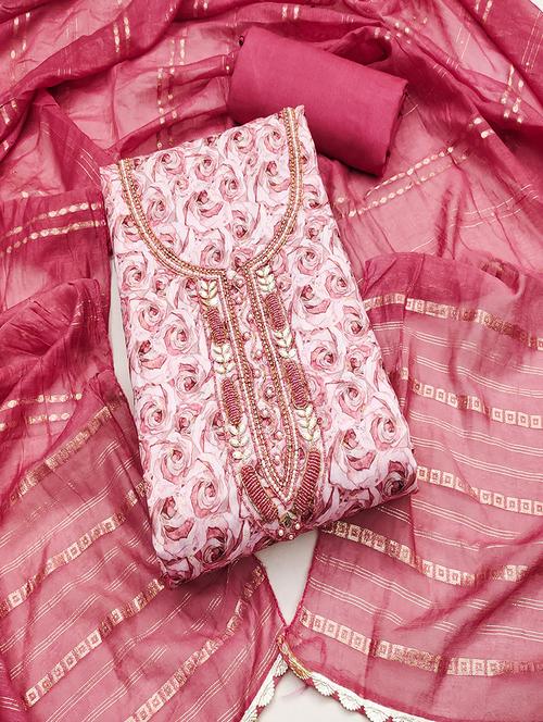 women pink salwar suit unstitched suit - 21507262 - Standard Image - 0