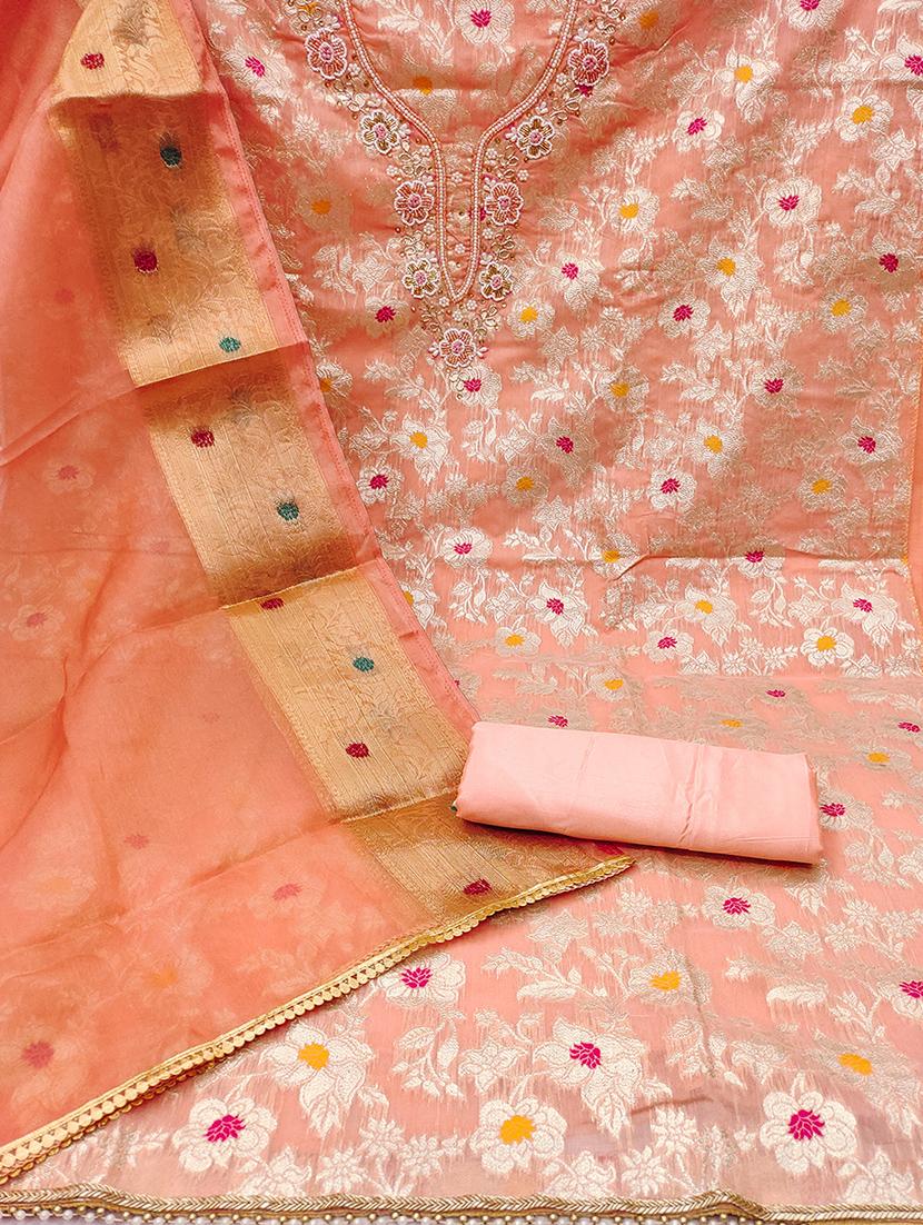 women embellished unstitched suit - 21507288 - Standard Image - 2