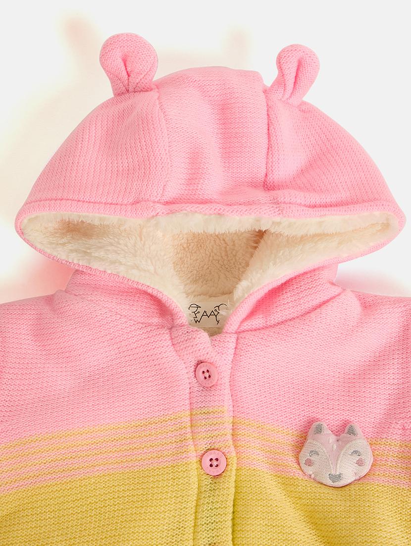 girls hooded self-designed sweater - 21507388 - Standard Image - 2