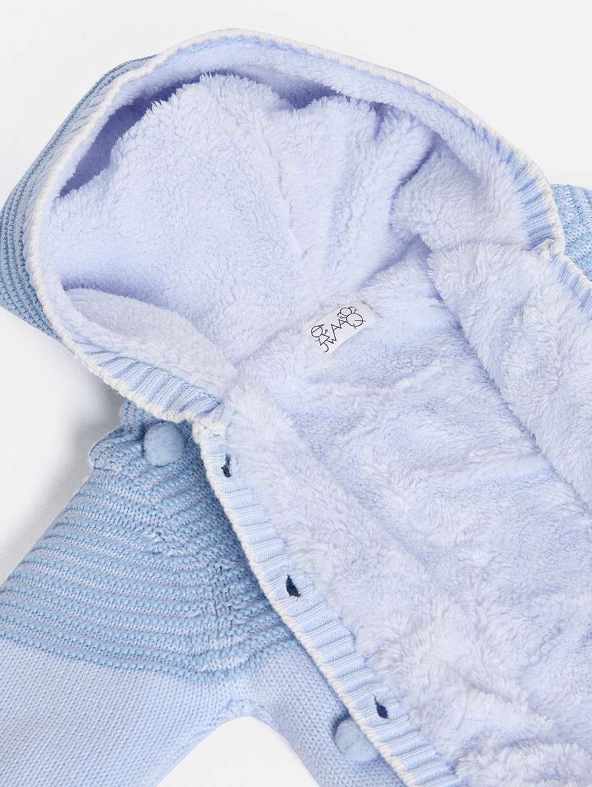 girls light blue cotton sweater - 21507459 - Standard Image - 2