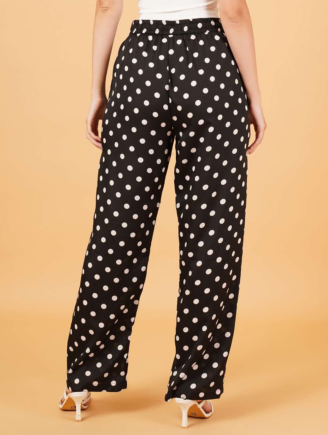 women ankle length polka dot printed palazzo - 21507614 -  Standard Image - 2