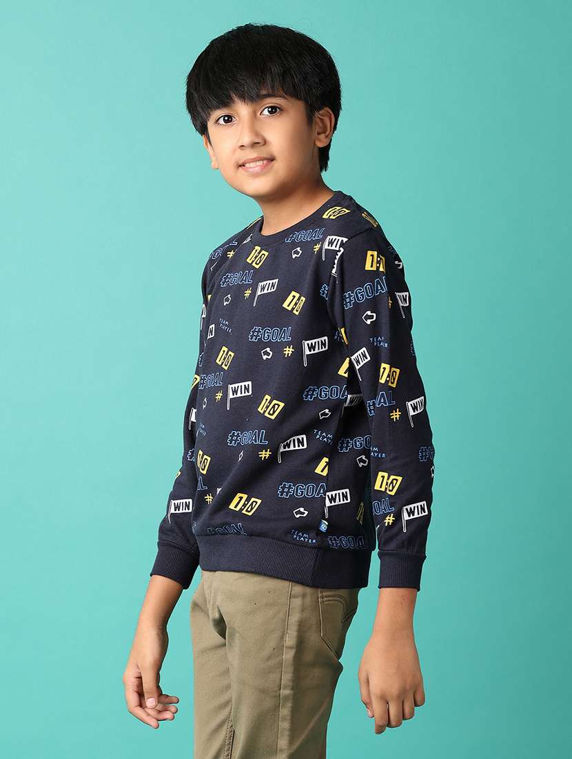 boys navy blue printed t-shirt - 21507640 -  Standard Image - 2