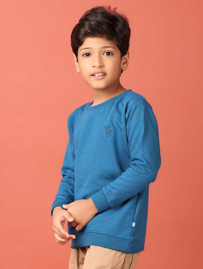 boys solid long sleeve sweatshirt - 21507661 -  Standard Image - 2