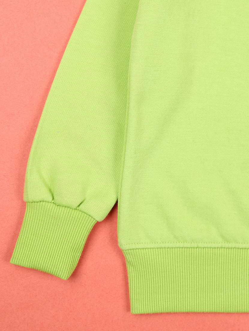 girls solid round neck sweatshirt - 21507669 -  Standard Image - 2