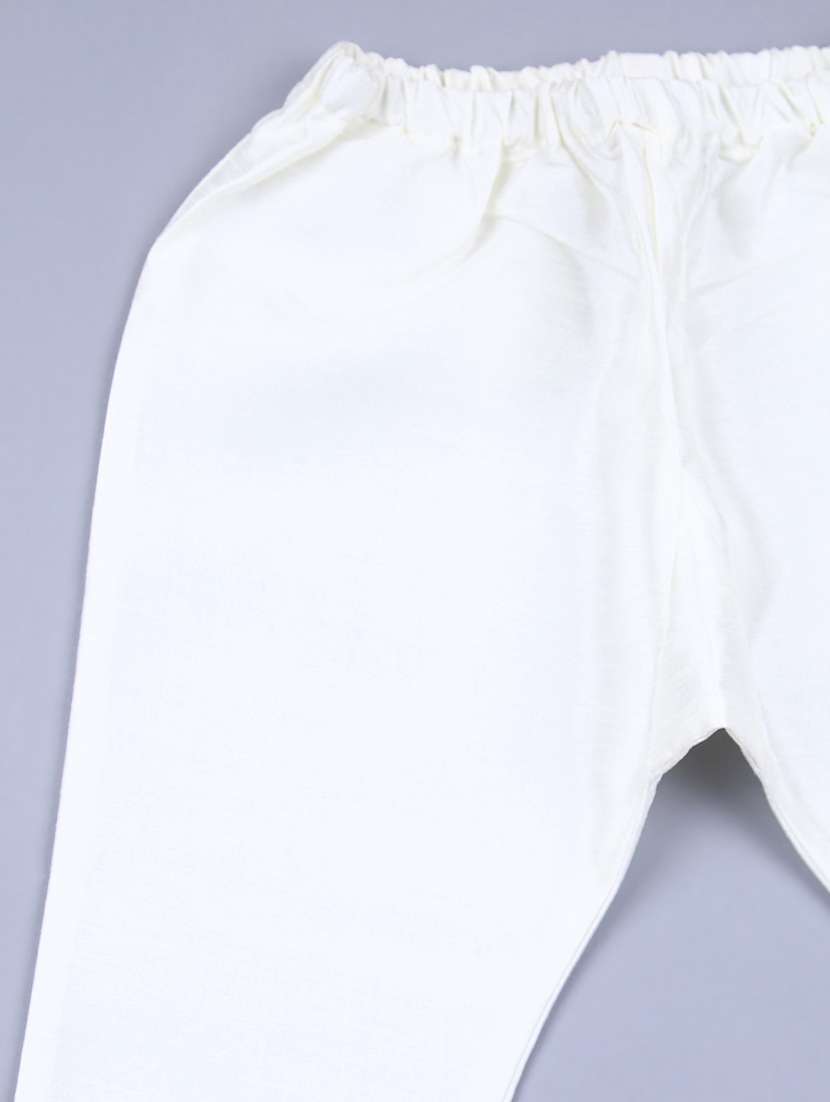 boys white self design kurta set - 21507686 -  Standard Image - 2