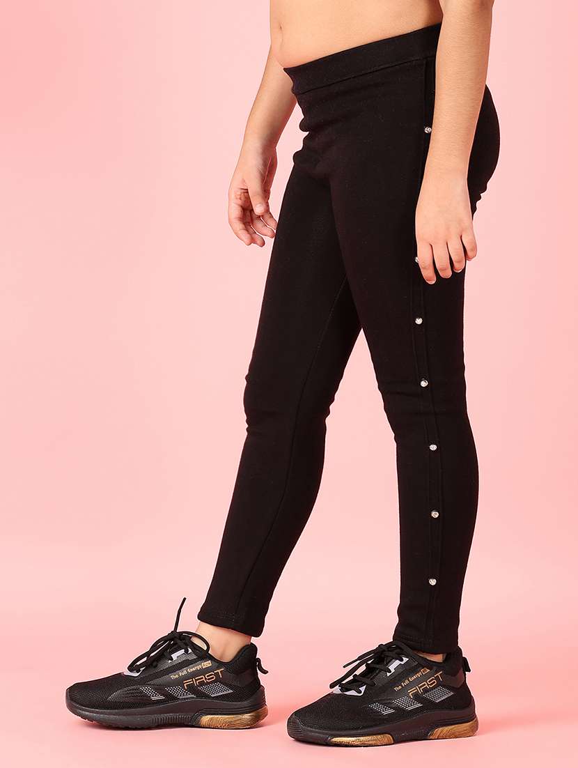 girls solid mid rise legging - 21507693 -  Standard Image - 2