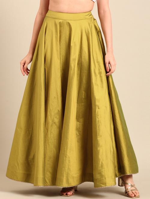 women mid-rise solid a-line skirt - 21508259 -  Standard Image - 0