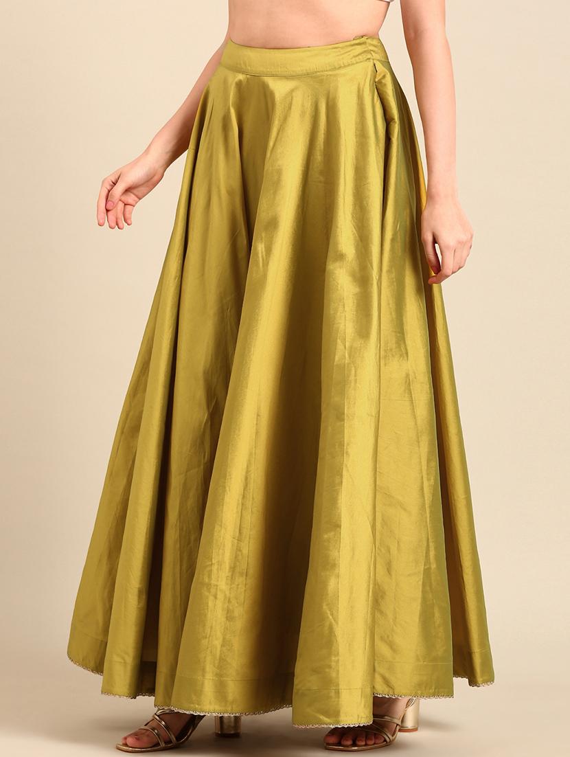 women mid-rise solid a-line skirt - 21508259 - Standard Image - 2