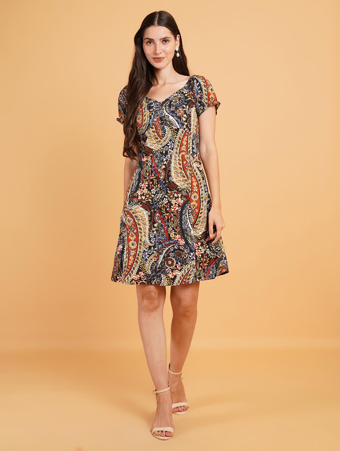 women black polyester a-line dress - 21508272 - Zoom Image - 0