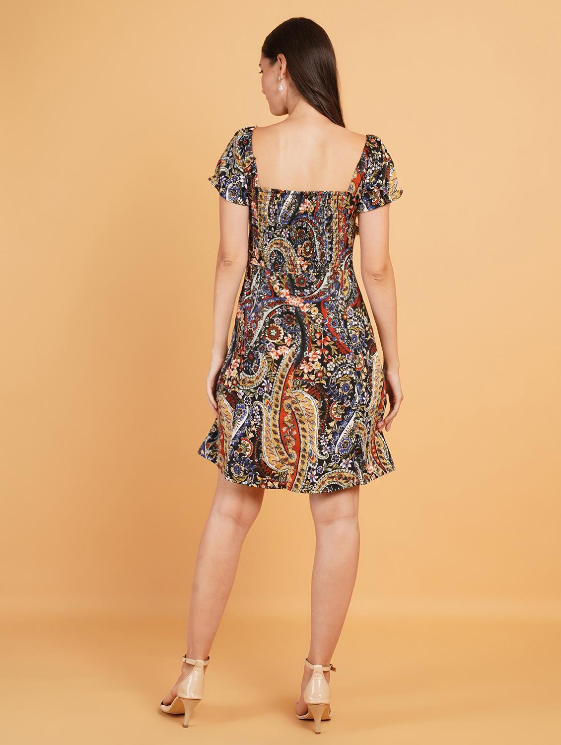women black polyester a-line dress - 21508272 - Standard Image - 2