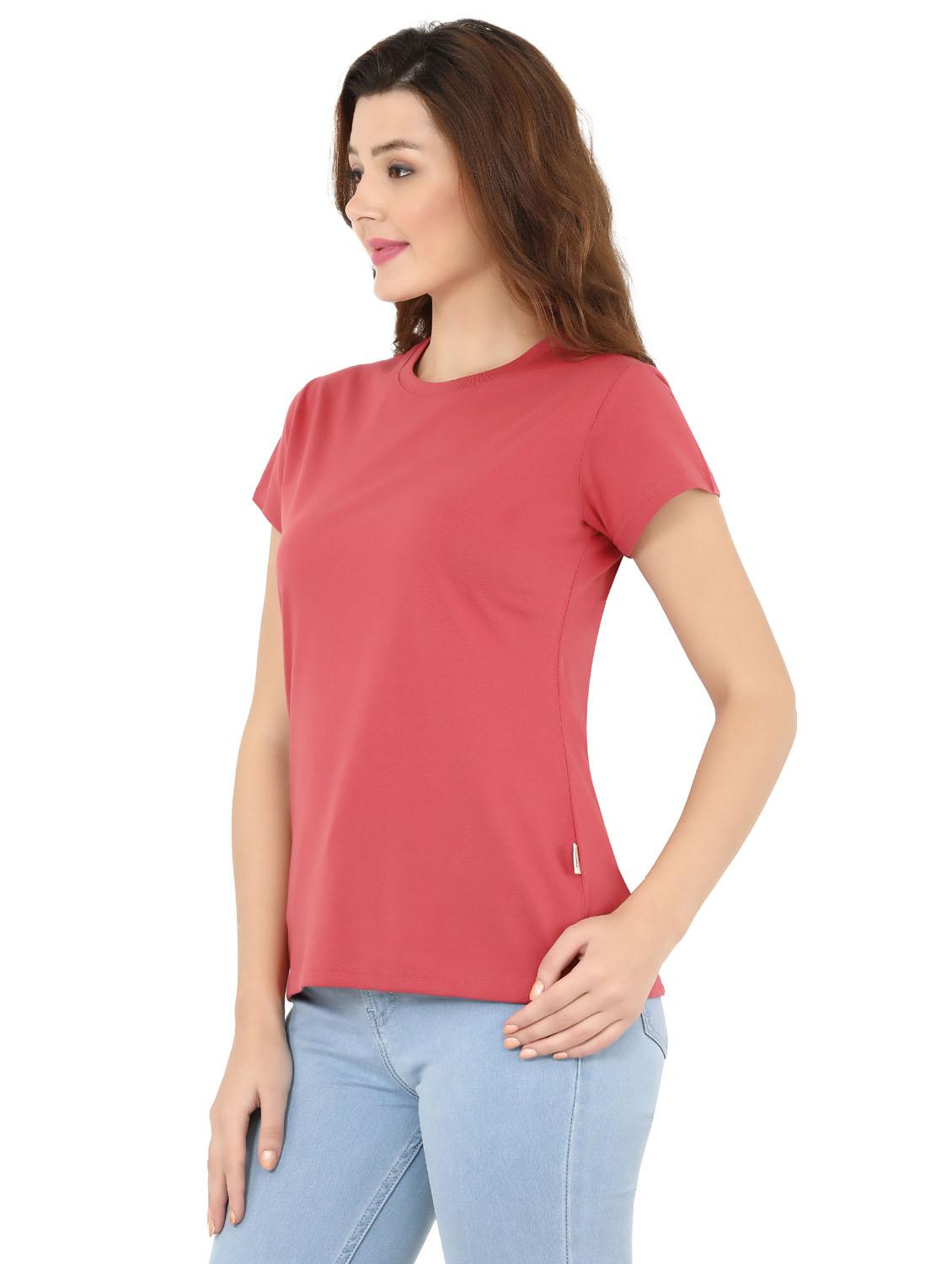 coral solid regular t-shirt - 21508358 - Standard Image - 2