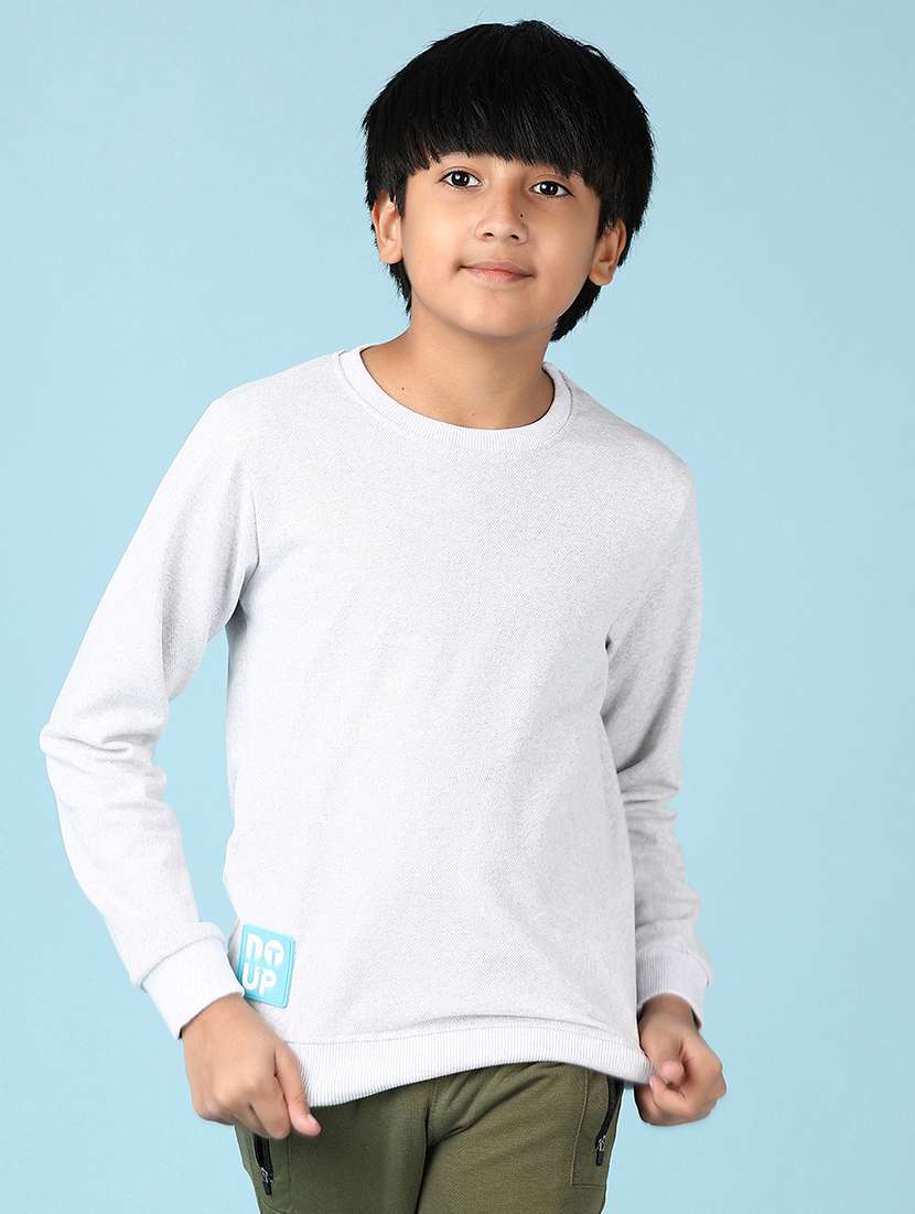 boys solid long sleeve t-shirt