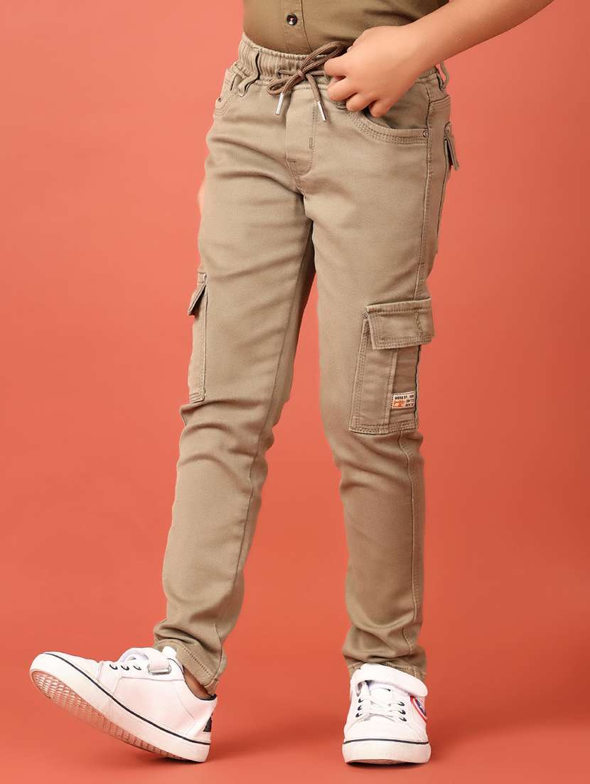 boys beige plain cargo - 21508403 -  Standard Image - 2