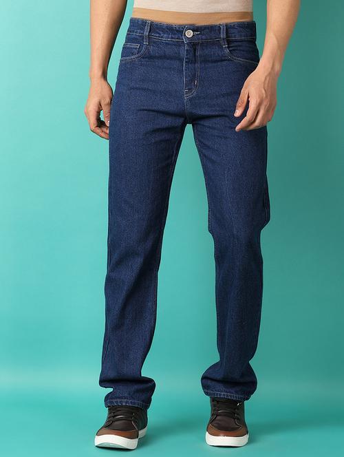 men blue plain jean - 21508423 -  Standard Image - 0
