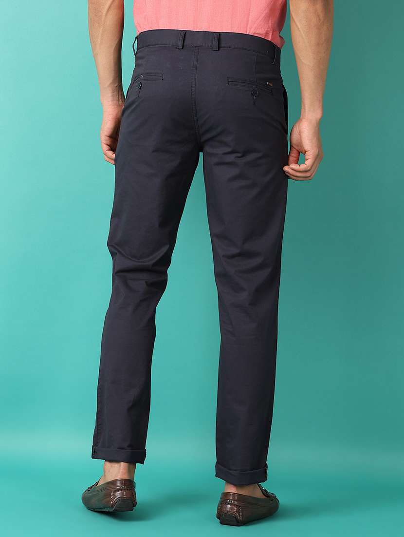 men mid-rise solid chinos casual trouser - 21508532 -  Standard Image - 2