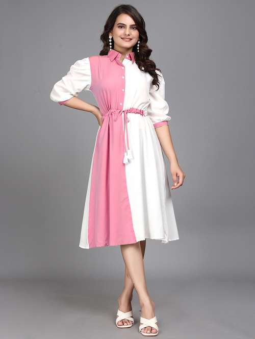 women white cotton a-line dress - 21508676 - Standard Image - 0