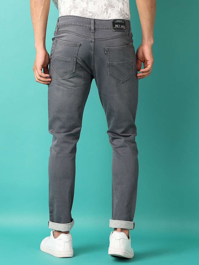 men grey plain jeans - 21509091 -  Standard Image - 2