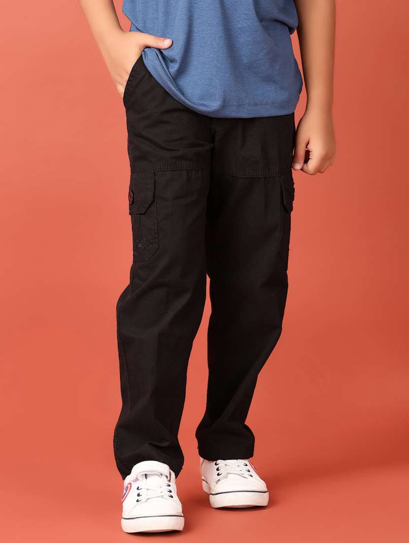 boys solid mid rise cargo - 21509157 -  Standard Image - 2