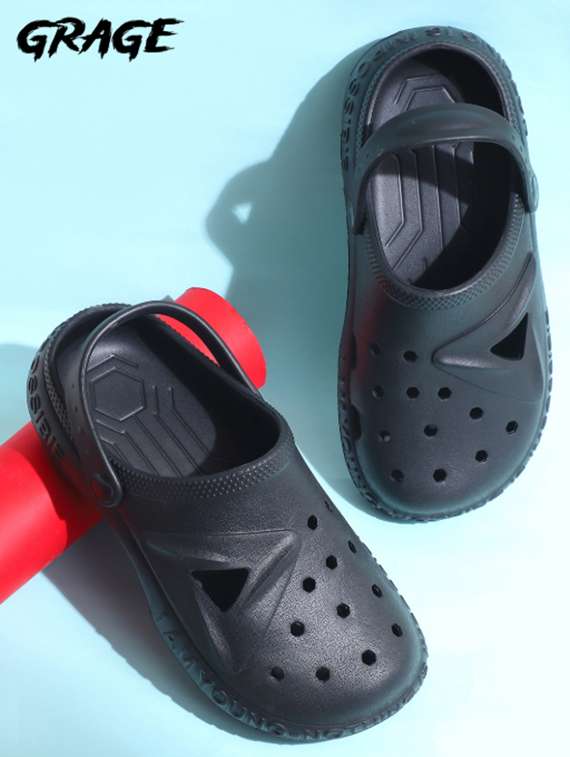 men black slip on clog