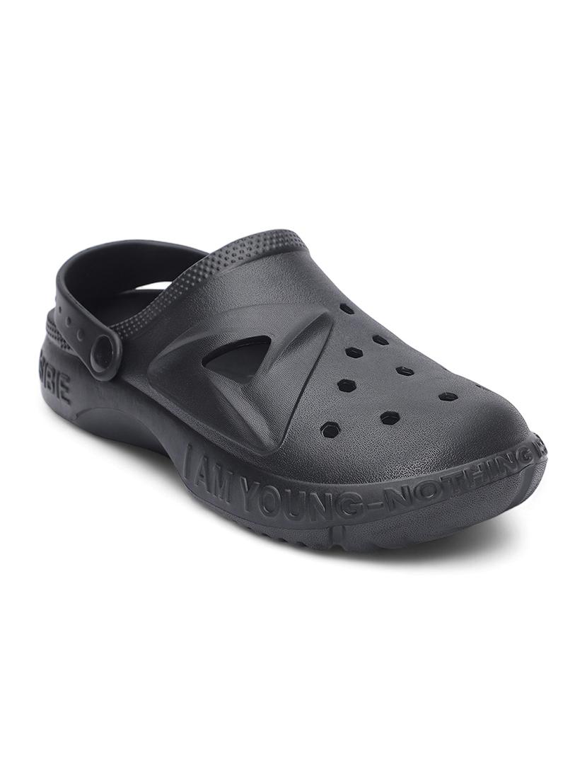 men black slip on clog - 21509408 - Standard Image - 2