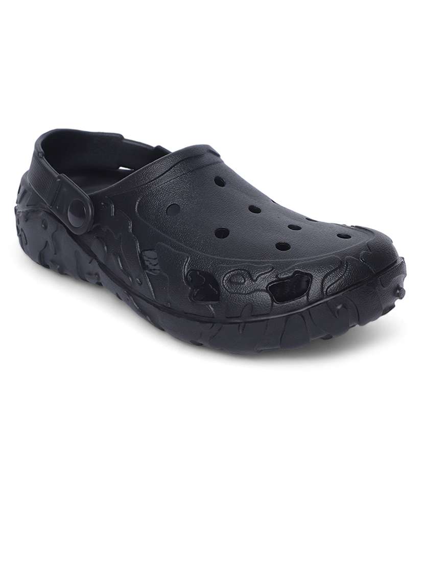 men black slip on clog - 21509414 - Standard Image - 2
