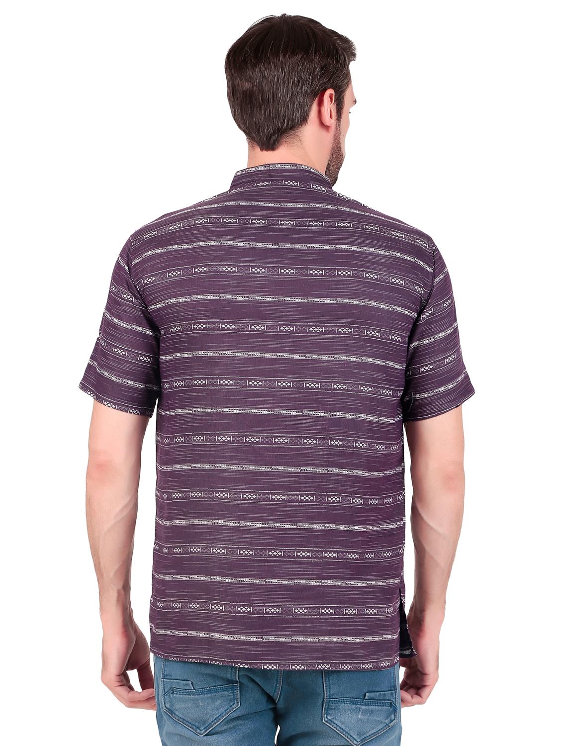 men self design short sleeves short kurta - 21509462 - Standard Image - 2