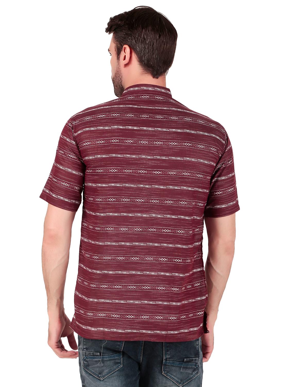 men self design short sleeves short kurta - 21509463 - Standard Image - 2