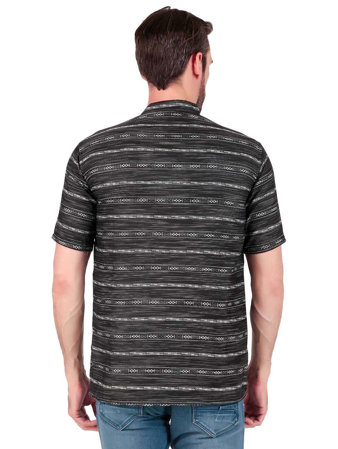 men self design short sleeves short kurta - 21509464 -  Standard Image - 2