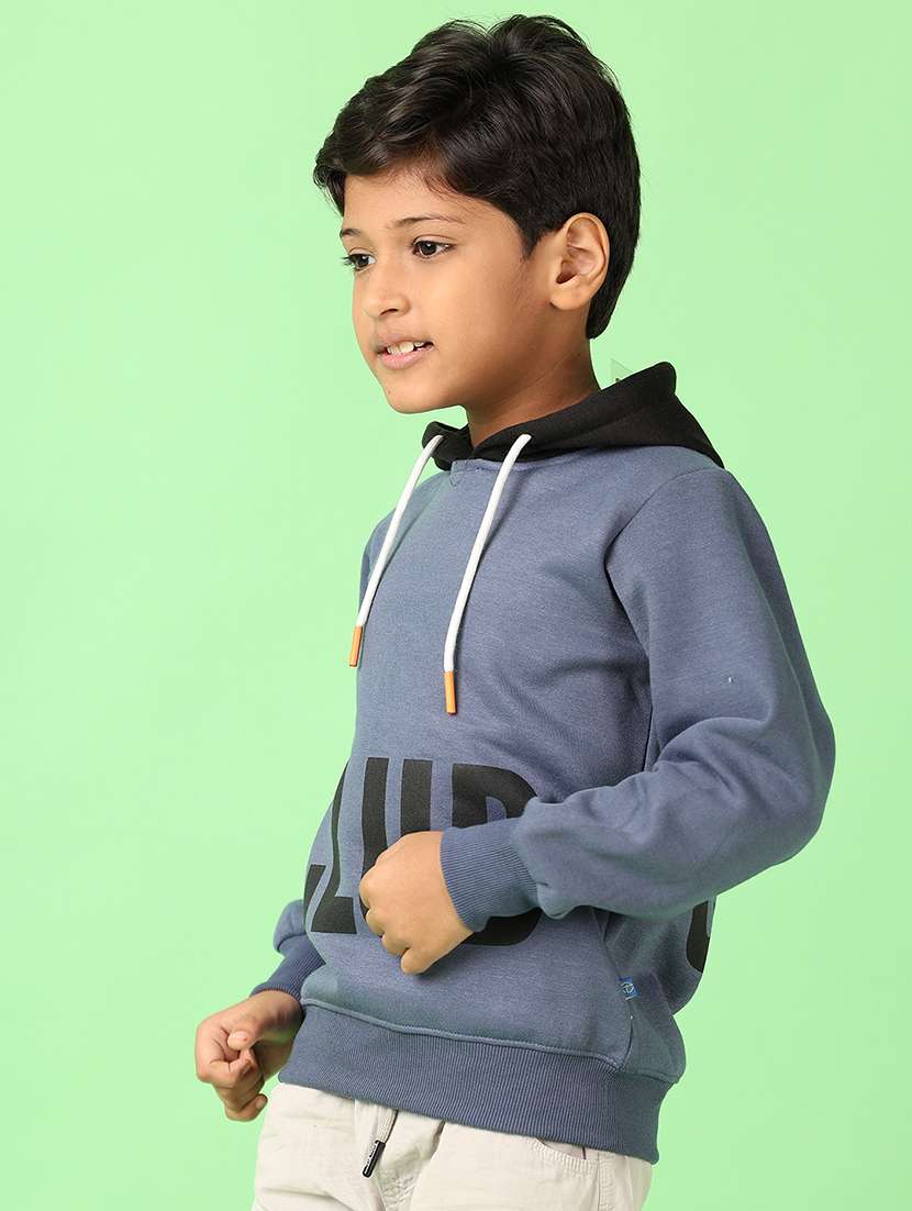 boys typographic long sleeve hooded sweatshirt - 21509479 -  Standard Image - 2