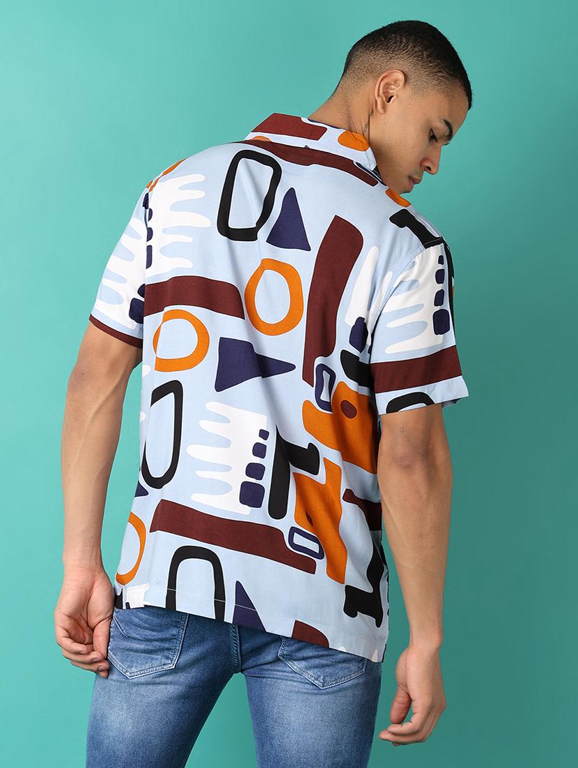 men collared printed casual shirt - 21509490 - Standard Image - 2