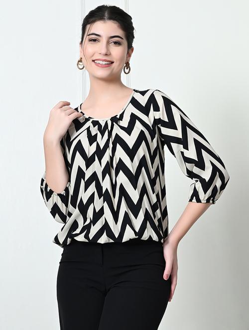 women black polyester regular top - 21509701 - Standard Image - 0