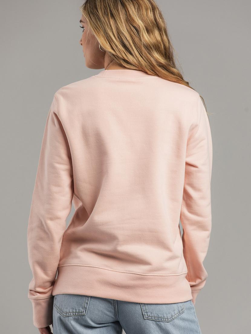women peach fleece plain sweatshirt - 21509901 - Standard Image - 2
