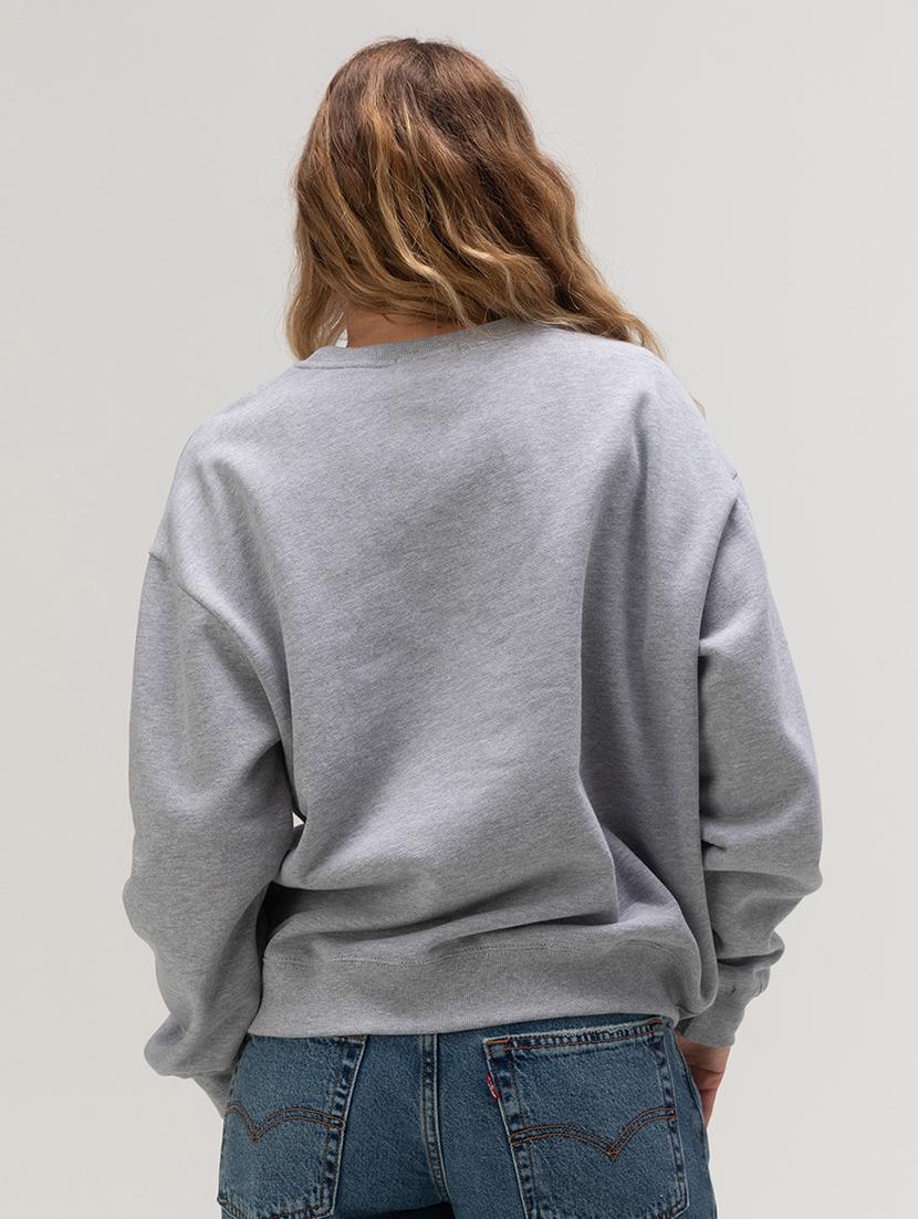 women grey fleece plain sweatshirt - 21509916 - Standard Image - 2