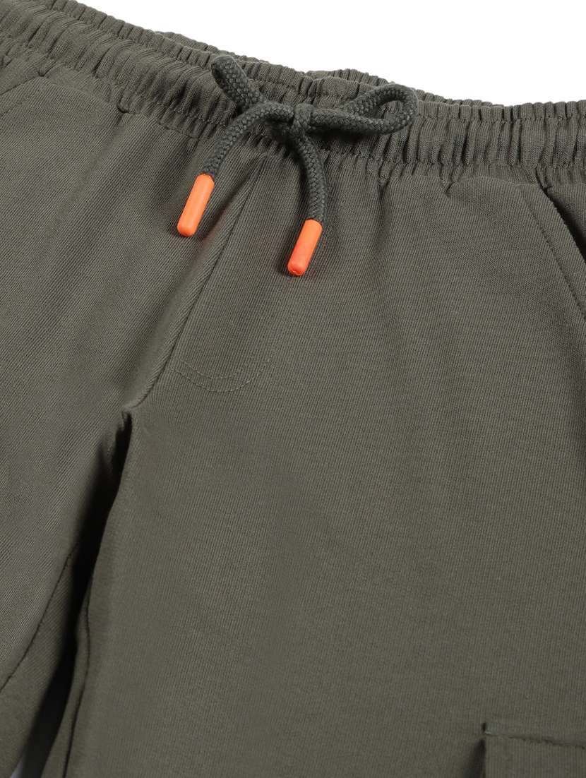 boys green cotton track pant - 21509953 -  Standard Image - 2