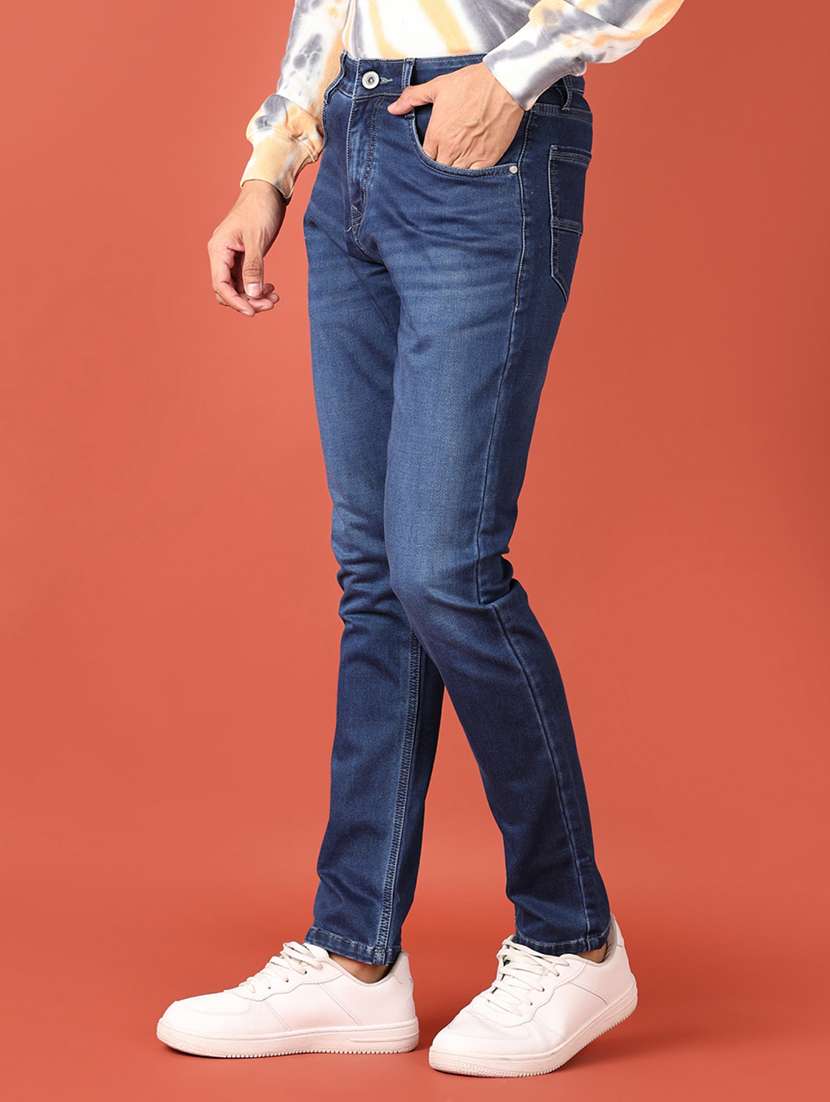 men solid mid rise slim fit jean - 21510070 -  Standard Image - 2