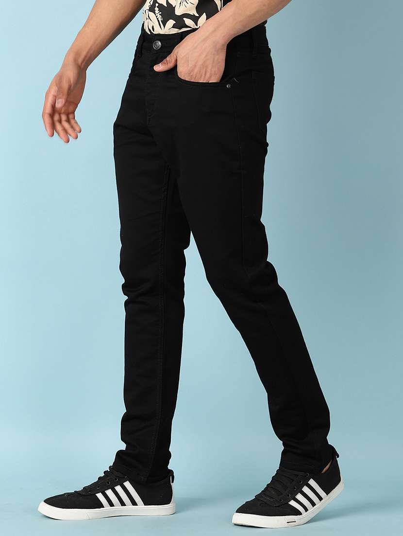 men plain mid rise denim jean - 21510088 -  Standard Image - 2