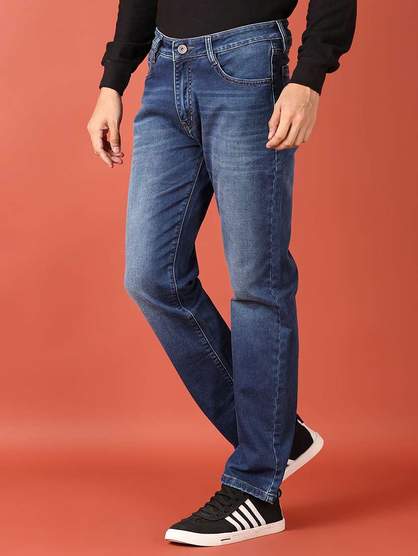 men solid mid rise relaxed fit jean - 21510132 - Standard Image - 2