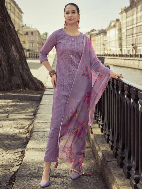 women embroidered kurta pant set with dupatta