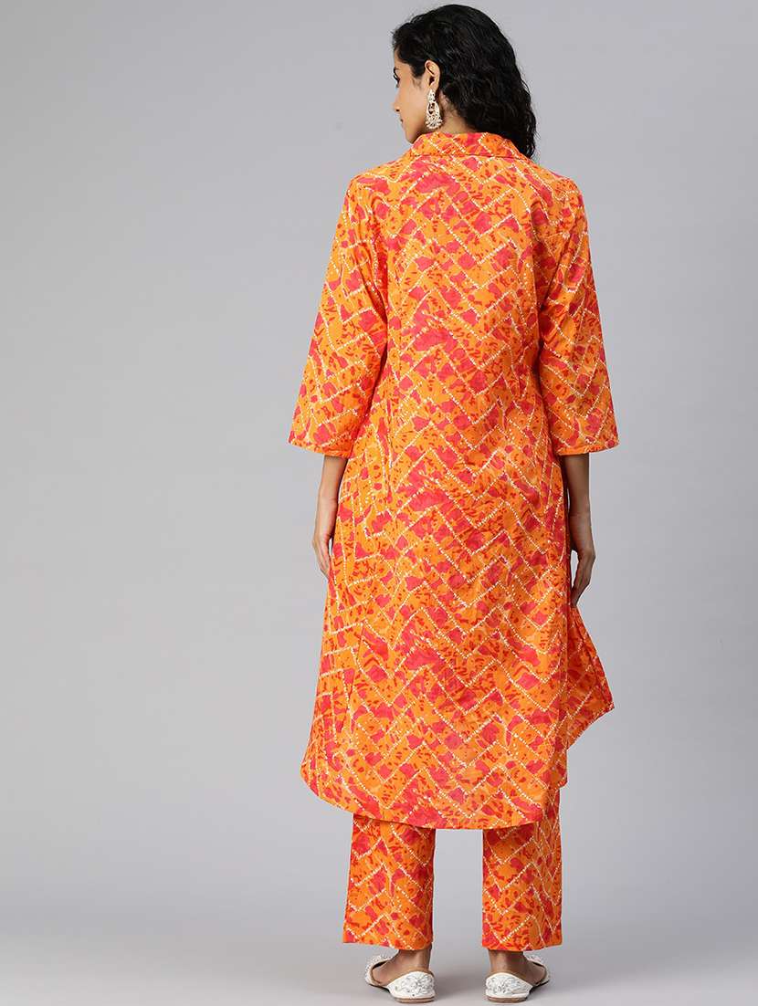 women shirt collar printed co-ord set - 21510319 -  Standard Image - 2