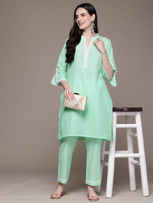 women sea green co-ord set - 21510409 - Standard Image - 0